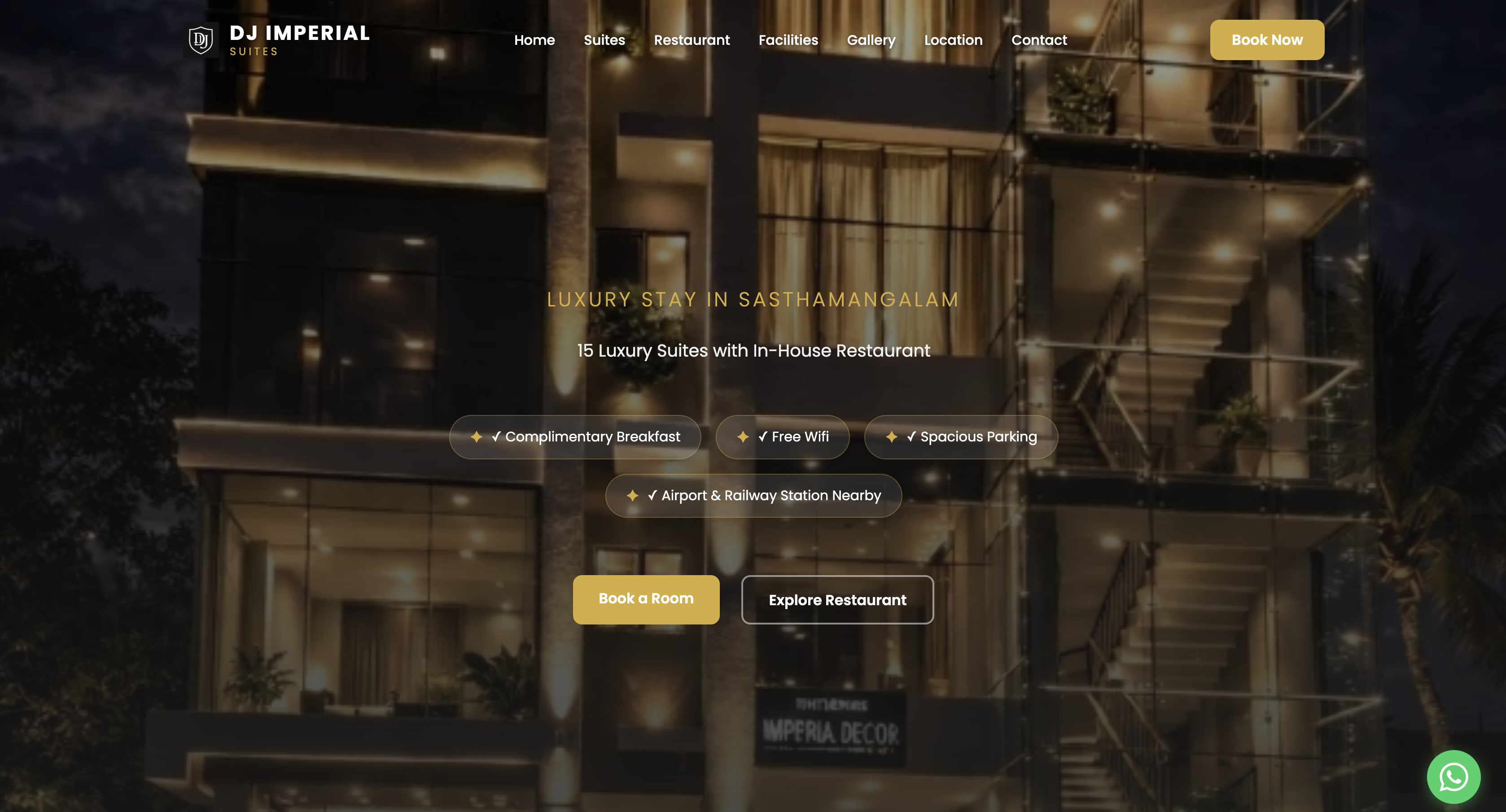 DJ Imperial Suites – Hotel Website Development & Booking Automation System